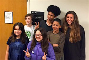 Kids outside courtroom